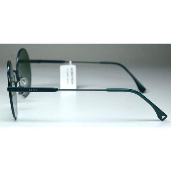 FENDI FF0248/S 1EDXR MATT GEEN TURQUOISE WAVES ROUND SUNGLASSES. 53m main image 11